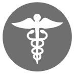 Medical Icon - Caduceus - Staff with two snakes and wings